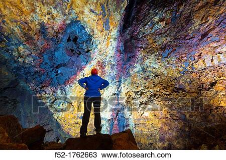 Inside the Thrihnukagigur volcano, Iceland, Europe. View Large Photo Image Stock Image - Inside the Thrihnukagigur volcano, Iceland, Europe.. Fotosearch