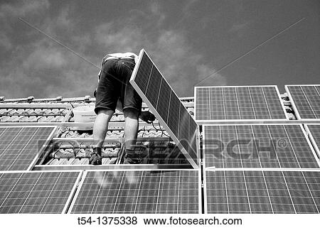 Instalation of a Solarfield View Large Photo Image Stock Photo - Instalation of a Solarfield. Fotosearch