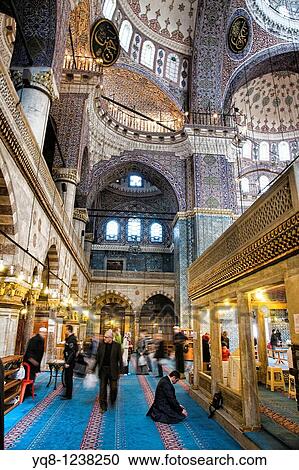 Stock Image - interior domes, The New Mosque, Mosque of the Valide Sultan, Istanbul, Turkey. Fotosearch