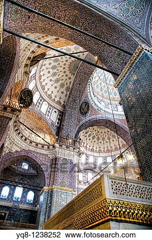 Stock Image - interior domes, The New Mosque, Mosque of the Valide Sultan, Istanbul, Turkey. Fotosearch