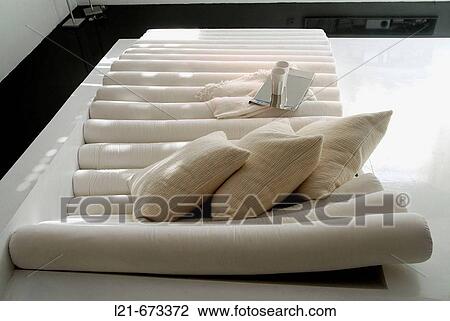 Interior. Living room. Modern white sofa. View Large Photo Image Stock Image - Interior. Living room. Modern white sofa.. Fotosearch