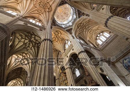 Interior New Cathedral, Salamanca, Castilla y le? n, Spain View Large Photo Image Stock Photograph - Interior New Cathedral, Salamanca, Castilla y le? n, Spain. Fotosearch