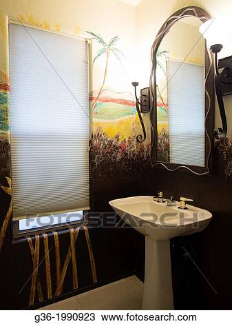 Interior of a bathroom inside a foreclosed house in Phoenix, Arizona, United States. View Large Photo Image Stock Image - Interior of a bathroom inside a foreclosed house in Phoenix, Arizona, United States.. Fotosearch