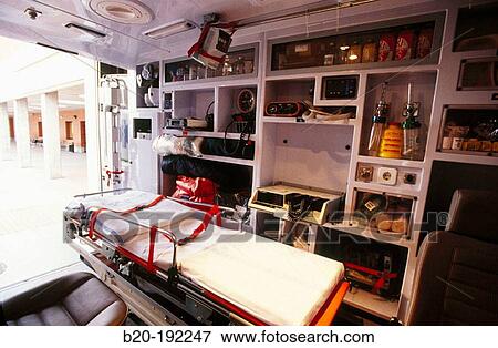 Interior Of Ambulance Stock Photo B20 192247 Fotosearch
