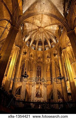 Interior of Barcelona Cathedral Church in Barcelona, Catalonia, Spain View Large Photo Image Stock Image - Interior of Barcelona Cathedral Church in Barcelona, Catalonia, Spain. Fotosearch