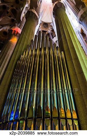 Interior of Basilica Sagrada Familia by the architect Antoni Gaudi, Barcelona, Catalonia, Spain. View Large Photo Image Stock Photography - Interior of Basilica Sagrada Familia by the architect Antoni Gaudi, Barcelona, Catalonia, Spain.. Fotosearch