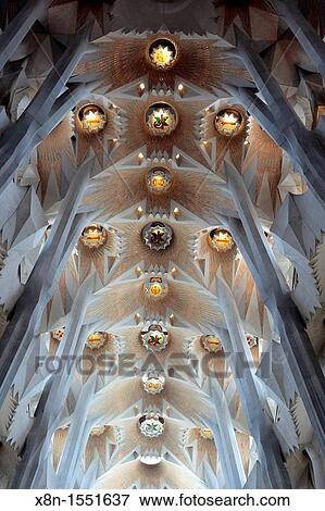 Interior of Basilica Sagrada Familia, Barcelona, Catalonia, Spain View Large Photo Image Stock Photo - Interior of Basilica Sagrada Familia, Barcelona, Catalonia, Spain. Fotosearch