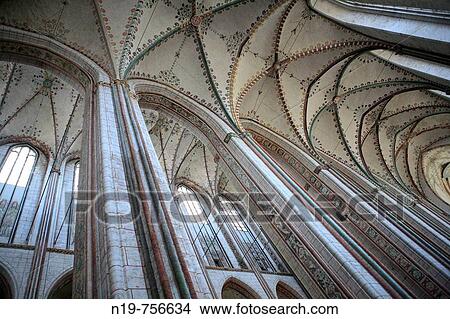 Interior of cathedral, Lubeck, Schleswig-Holstein, Germany View Large Photo Image Picture - Interior of cathedral, Lubeck, Schleswig-Holstein, Germany. Fotosearch