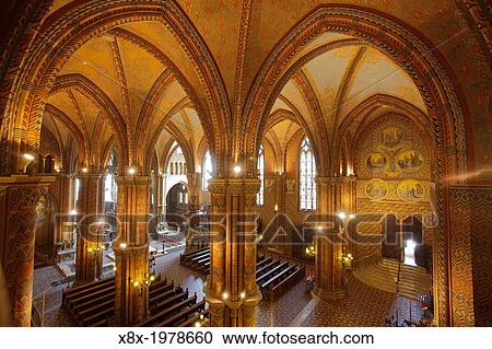 Interior of Matthias Church, Budapest, Hungary. View Large Photo Image Stock Image - Interior of Matthias Church, Budapest, Hungary.. Fotosearch