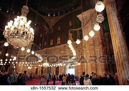 Interior of Mohammed Ali mosque 1848, Cairo, Egypt View Large Photo Image Stock Image - Interior of Mohammed Ali mosque 1848, Cairo, Egypt. Fotosearch