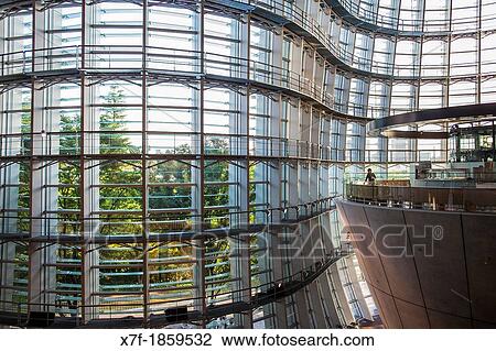 Stock Image - Interior of National Art Center, Tokyo, Japan. Fotosearch