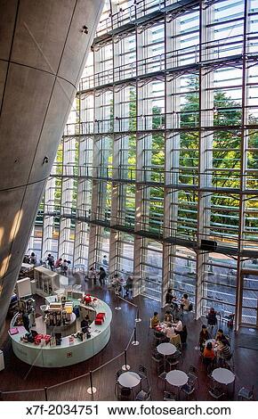 Stock Image - Interior of National Art Center, Tokyo, Japan.. Fotosearch