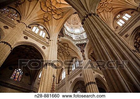 Interior of new cathedral, Salamanca, Castilla-Leon, Spain View Large Photo Image Stock Image - Interior of new cathedral, Salamanca, Castilla-Leon, Spain. Fotosearch