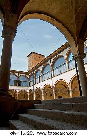 Stock Photography - Interior of the Bishop's Palace, Parma, Emilia Romagna, Italy, Europe. Fotosearch