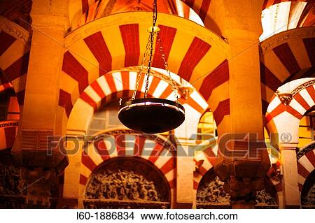 Picture - Interior of the Great Mosque Mezquita and cathedral, UNESCO World Heritage Site, Cordoba. Fotosearch