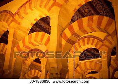 Interior of the Great Mosque Mezquita and cathedral, UNESCO World Heritage Site, Cordoba View Large Photo Image Stock Image - Interior of the Great Mosque Mezquita and cathedral, UNESCO World Heritage Site, Cordoba. Fotosearch