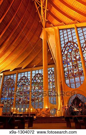 Interior of the Illuminated Joan of Arc Church in Rouen, Normandy, France View Large Photo Image Stock Image - Interior of the Illuminated Joan of Arc Church in Rouen, Normandy, France. Fotosearch