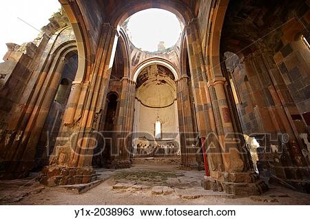 Interior The cathedral of Ani, Also known as Surp Asdvadzadzin (church of the Holy Mother of God), its construction was started in the year 989, under King Smbat II. View Large Photo Image Stock Image - Interior The cathedral of Ani, Also known as Surp Asdvadzadzin (church of the Holy Mother of God), its construction was started in the year 989, under King Smbat II.. Fotosearch