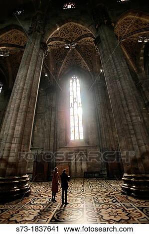 Interior view of Milano Cathedral, Duomo di Milano, Milano, Italy View Large Photo Image Stock Image - Interior view of Milano Cathedral, Duomo di Milano, Milano, Italy. Fotosearch