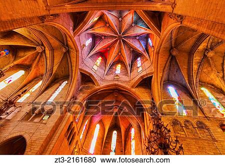 Interior view of Nostra Senyora dels Dolors Church in Manacor on Mallorca, Balearic Islands, Spain. View Large Photo Image Stock Image - Interior view of Nostra Senyora dels Dolors Church in Manacor on Mallorca, Balearic Islands, Spain.. Fotosearch