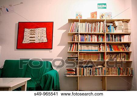 Stock Image - INTERIOR VIEW OF THE READING ROOM. Fotosearch