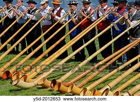 International Alphorn Festival, 27-20 July 2013, Nendaz, canton Valais, canton Wallis, Switzerland. View Large Photo Image Stock Image - International Alphorn Festival, 27-20 July 2013, Nendaz, canton Valais, canton Wallis, Switzerland.. Fotosearch