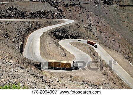 International road in the Andes Chile View Large Photo Image Stock Photo - International road in the Andes Chile. Fotosearch