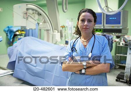 Stock Image - Interventional and vascular radiology. Hospital Universitario Gran Canaria Doctor Negrin, Las Palmas de Gran Canaria. Canary Islands, Spain. Fotosearch