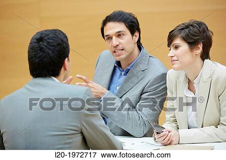 Stock Photo - Interview, Coaching, Selling, Business, Donostia, San Sebastian, Basque Country, Spain.. Fotosearch