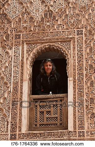intricate design on the Ali ben Youssef Medersa in Marrakech, Morocco View Large Photo Image Stock Photograph - intricate design on the Ali ben Youssef Medersa in Marrakech, Morocco. Fotosearch
