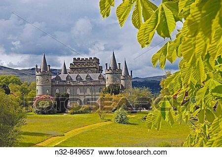 Inveraray Castle, Argyll & Bute, Scotland, UK View Large Photo Image Stock Photo - Inveraray Castle, Argyll & Bute, Scotland, UK. Fotosearch