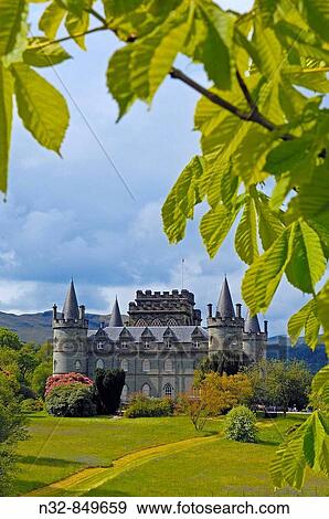 Stock Photo - Inveraray Castle, Argyll & Bute, Scotland, UK. Fotosearch