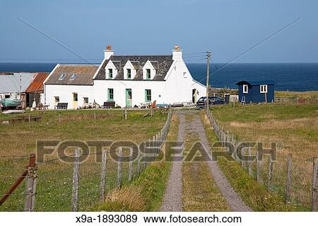Stock Photo - Iona Hostel, Isle of Iona, Scotland, UK. Fotosearch