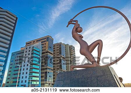 Stock Photo - Iracema statue, Praia de Iracema beach, Fortaleza, CearB, Brazil. Fotosearch