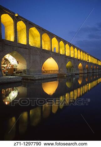 Iran, Esfahan, Isfahan, Bridge of 33 Arches, View Large Photo Image Stock Image - Iran, Esfahan, Isfahan, Bridge of 33 Arches,. Fotosearch