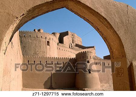 Stock Photography - Iran, Kerman province, Bam, Argh-? Bam Citadel.. Fotosearch