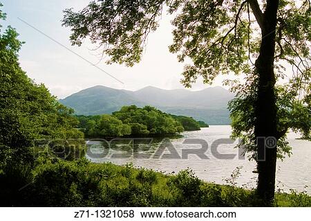 Ireland, Killarney National Park, Lower Lake. View Large Photo Image Stock Photo - Ireland, Killarney National Park, Lower Lake.. Fotosearch
