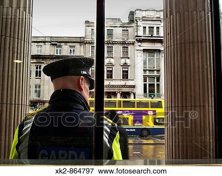 Stock Photo - Irish Garda, Dublin, Ireland. Fotosearch