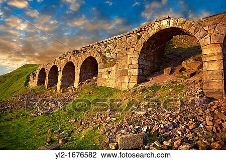 Stock Image - Iron ore kilns on Chimney bank, Rosedale North Yorks National Park, North Yorkshire, England. Fotosearch