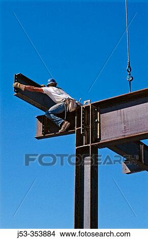Ironworker, connector. Sacramento, California. USA View Large Photo Image Picture - Ironworker, connector. Sacramento, California. USA. Fotosearch