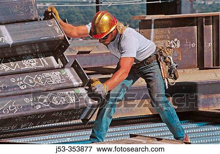 Stock Photo - Ironworker. Sacramento, California. USA. Fotosearch