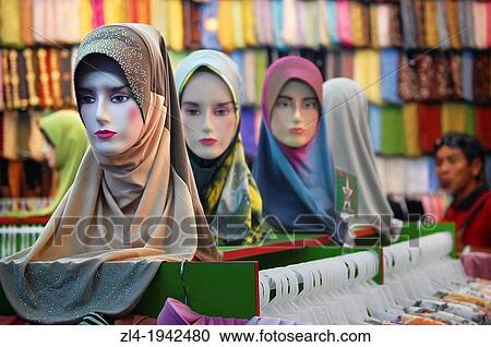 Islamic veil shop, Kuala Lumpur. Malaysia, Kuala Lumpur. View Large Photo Image Stock Image - Islamic veil shop, Kuala Lumpur. Malaysia, Kuala Lumpur.. Fotosearch