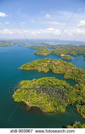 Stock Photo - Islands in Gatun Lake, Panama Canal, Panama. Fotosearch