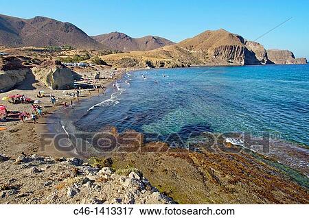 Isleta del Moro fishing village Natural Reserve of Cabo de Gata-Ni? jar Almeri? a province Andalusia Spain View Large Photo Image Stock Photo - Isleta del Moro fishing village Natural Reserve of Cabo de Gata-Ni? jar Almeri? a province Andalusia Spain. Fotosearch