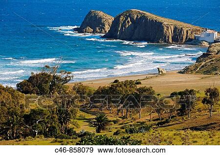 Isleta del Moro, Natural Reserve of Cabo de Gata_Nijar. Almeria province. Andalucia. Spain View Large Photo Image Stock Photo - Isleta del Moro, Natural Reserve of Cabo de Gata_Nijar. Almeria province. Andalucia. Spain. Fotosearch