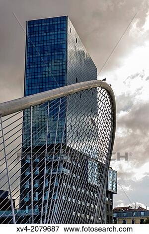 Isozaki towers at Bilbao Riverside, Biscay, Basque Country, Spain. View Large Photo Image Stock Photo - Isozaki towers at Bilbao Riverside, Biscay, Basque Country, Spain.. Fotosearch