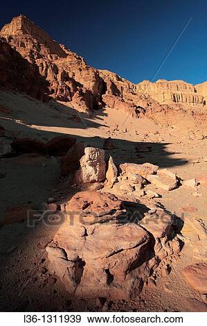 Stock Photo - Israel, Eilat Mountains, Timna Valley Park, site of Egyptian copper mines. Fotosearch