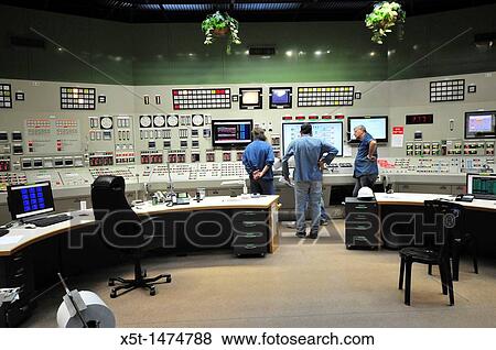 Israel, Hadera, The Orot Rabin coal operated power plant the central control room All facility activities are monitored and controlled from this room View Large Photo Image Stock Photo - Israel, Hadera, The Orot Rabin coal operated power plant the central control room All facility activities are monitored and controlled from this room. Fotosearch