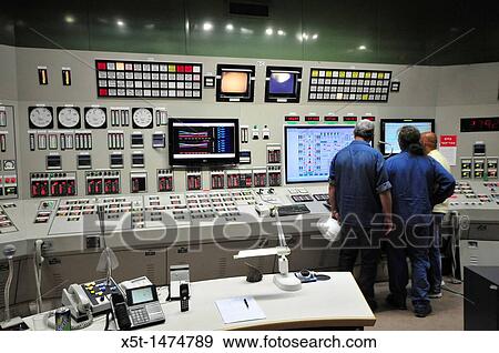 Israel, Hadera, The Orot Rabin coal operated power plant the central control room All facility activities are monitored and controlled from this room View Large Photo Image Stock Photo - Israel, Hadera, The Orot Rabin coal operated power plant the central control room All facility activities are monitored and controlled from this room. Fotosearch