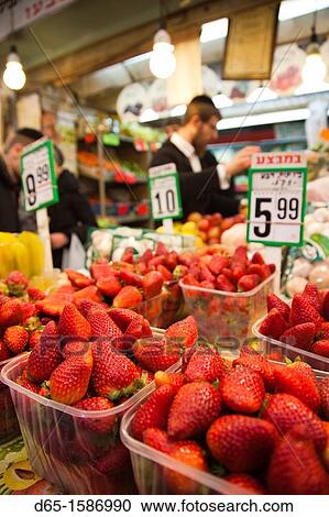 Israel, Jerusalem, New City, Mahane Yehuda Market, strawberries, NR View Large Photo Image Stock Image - Israel, Jerusalem, New City, Mahane Yehuda Market, strawberries, NR. Fotosearch